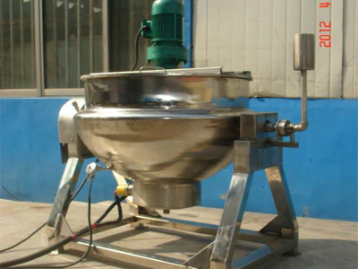 可倾式电加热导热油刮底搅拌夹层锅